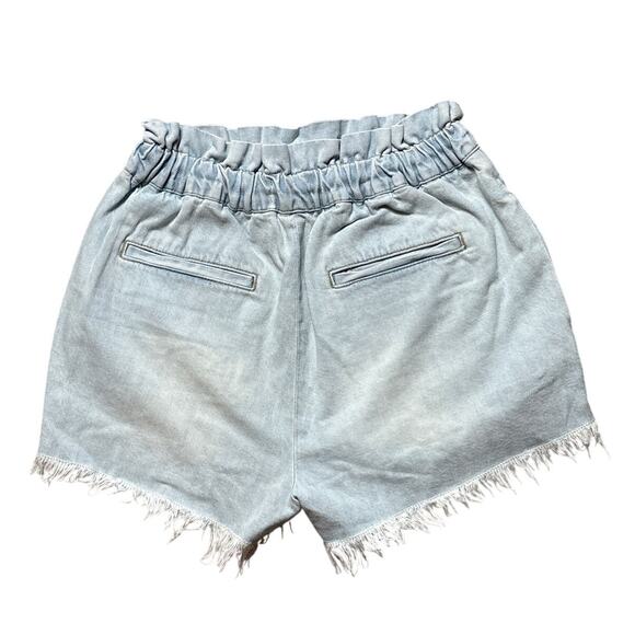 PISTOLA Paper Bag Waist Cooper Blue Denim Pull-on Shorts Size Small - Picture 6 of 9